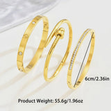 Stainless Steel Gold Nail Bracelet for Women