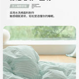 Mint Manbo Rolled Edge Washed Cotton Bed Set