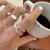 VENTFILLE 925 Sterling Silver Water Droplets Cross Ring