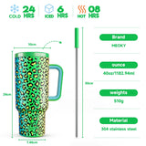Meoky 40oz Tumbler with Straw, Insulated Car Mug