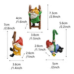 Whimsical 3Pcs Dwarf Pendant Statues for Gardens  Clean Vanilla Store
