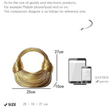 Gold Luxury Handwoven Hobo Evening Clutch Bag