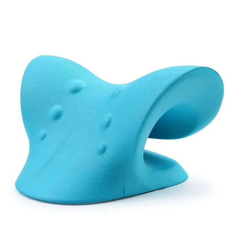 Neck Shoulder Stretcher Relaxer Cervical Chiropractic Traction Device Massage Pillow for Cervical Spine Alignment Massage Tools - Clean Vanilla