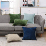 Olanly Chenille Cushion Cover 40x40cm Soft Luxury  Clean Vanilla Store