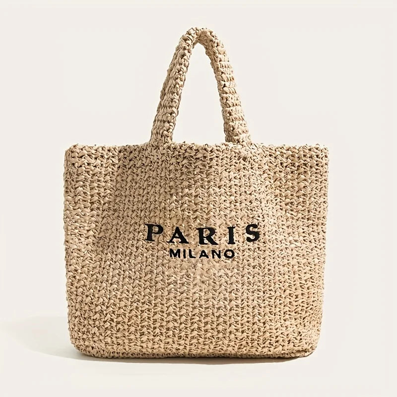 Casual Large Capacity Straw Tote Bag for Women
