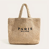 Casual Large Capacity Straw Tote Bag for Women