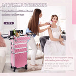 Detachable 4 in 1 Makeup Trolley Case on Wheels  Clean Vanilla Store