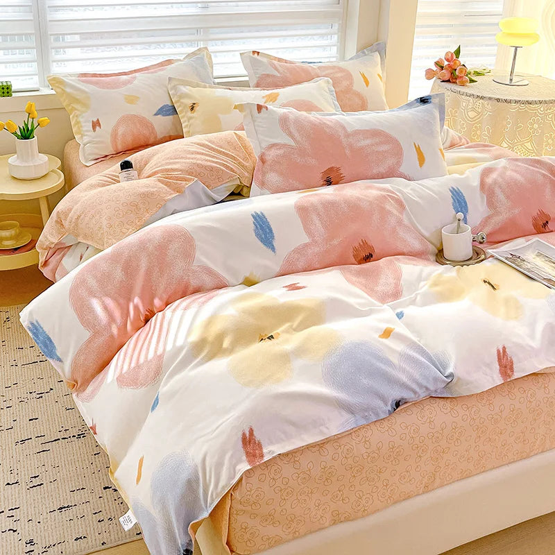 Fresh Style 100% Cotton Bedding Set 4pcs