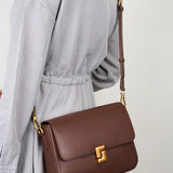 Genuine Leather Women's Handbag 2025 Luxury Tofu Bag