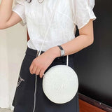 Summer Woven Straw Crossbody Bag for Women