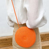 Summer Woven Straw Crossbody Bag for Women