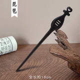 New Women Fashion Simple Black Wood Hairpin