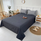Black White Small Checks Printed Bed Set - 4 Pcs