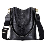 Large-Capacity Crocodile Pattern Leather Crossbody Bag  Clean Vanilla Store