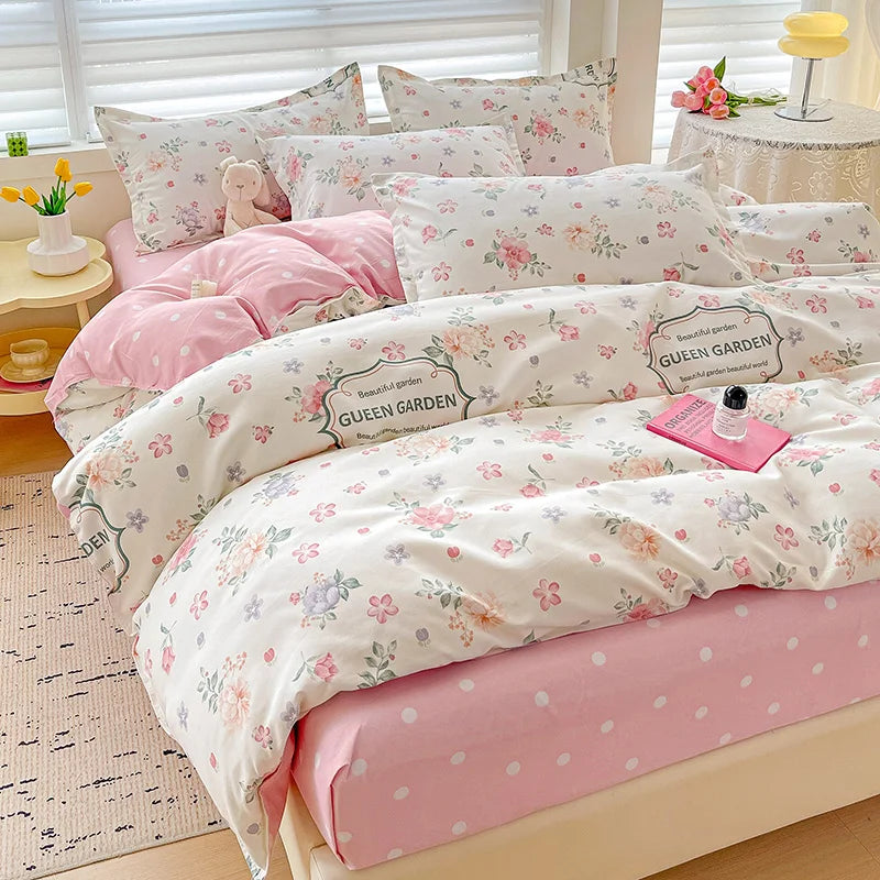 Fresh Style 100% Cotton Bedding Set 4pcs