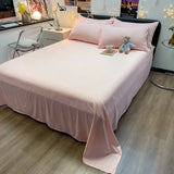 Nordic Plaid Wash Cotton Bedding Set, 4 Pcs