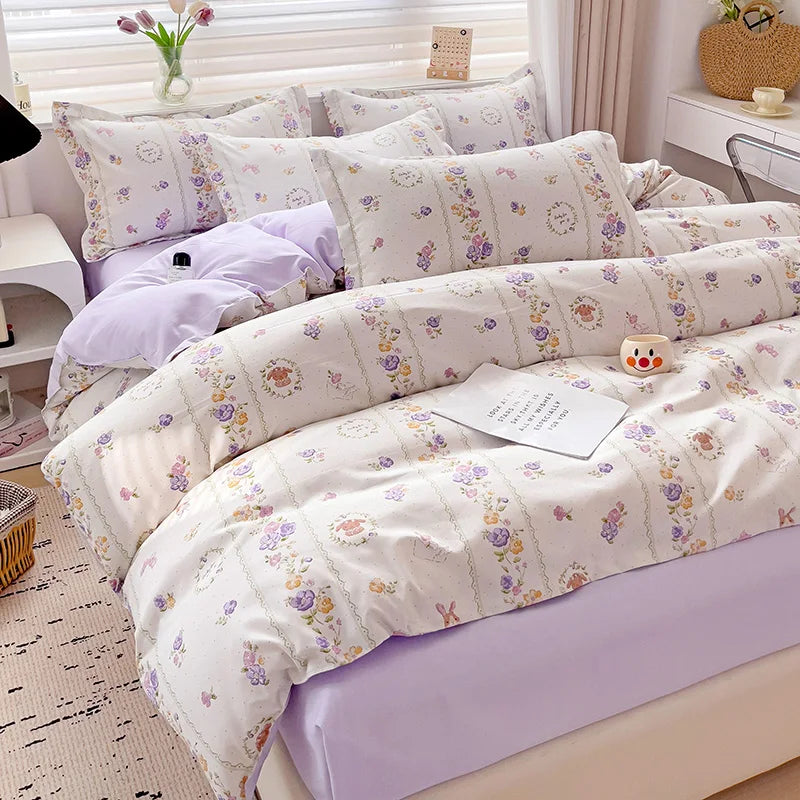 Fresh Style 100% Cotton Bedding Set 4pcs