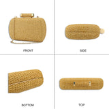 Straw Clutch Purse for Women Summer Beach Bag
