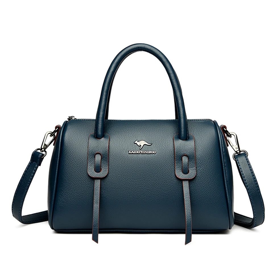 Genuine Soft Leather Vintage Shoulder Tote Bag