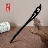 New Women Fashion Simple Black Wood Hairpin