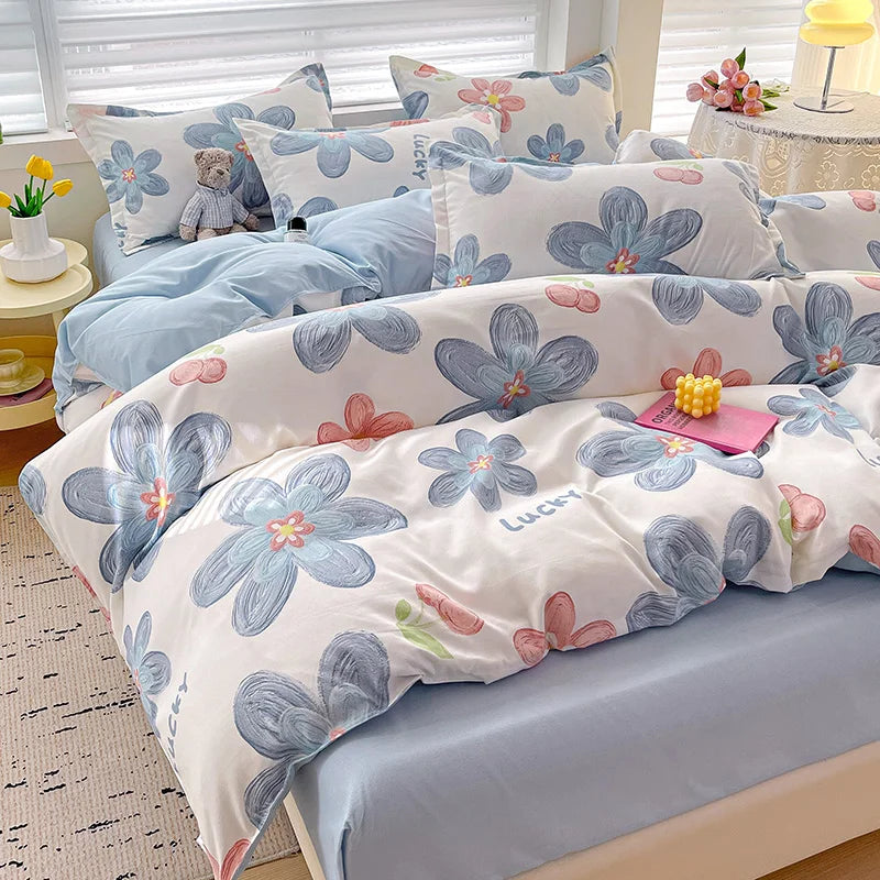 Fresh Style 100% Cotton Bedding Set 4pcs