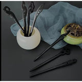 New Women Fashion Simple Black Wood Hairpin