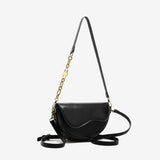Small Leather Saddle Armpit Bags for Women Summer