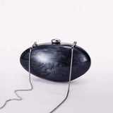 Acrylic Clutch Egg Purse with Chain for Women