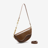 Small Leather Saddle Armpit Bags for Women Summer