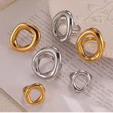 Gold Plated 316L Stainless Steel Big Ring for Women