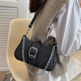 Chic Denim Tote Shoulder Bag for Women, Casual Style