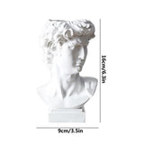 Greek Statue of David Resin Vase for Flowers