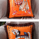 Horse Throw Pillow Cushion Cover - Palace Pattern 45x45cm 30x50cm