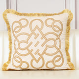 Luxury Gold Velvet Cushion Cover with Tassel  Clean Vanilla Store