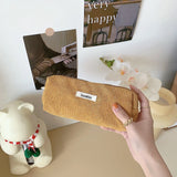 Retro Corduroy Cosmetic Storage Bag for Women