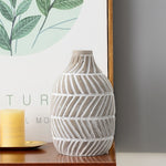 Lifeideas Nordic Style White Ceramic Round Vase  Clean Vanilla Store