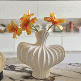 Texdream Black White Porcelain Vase Set Large