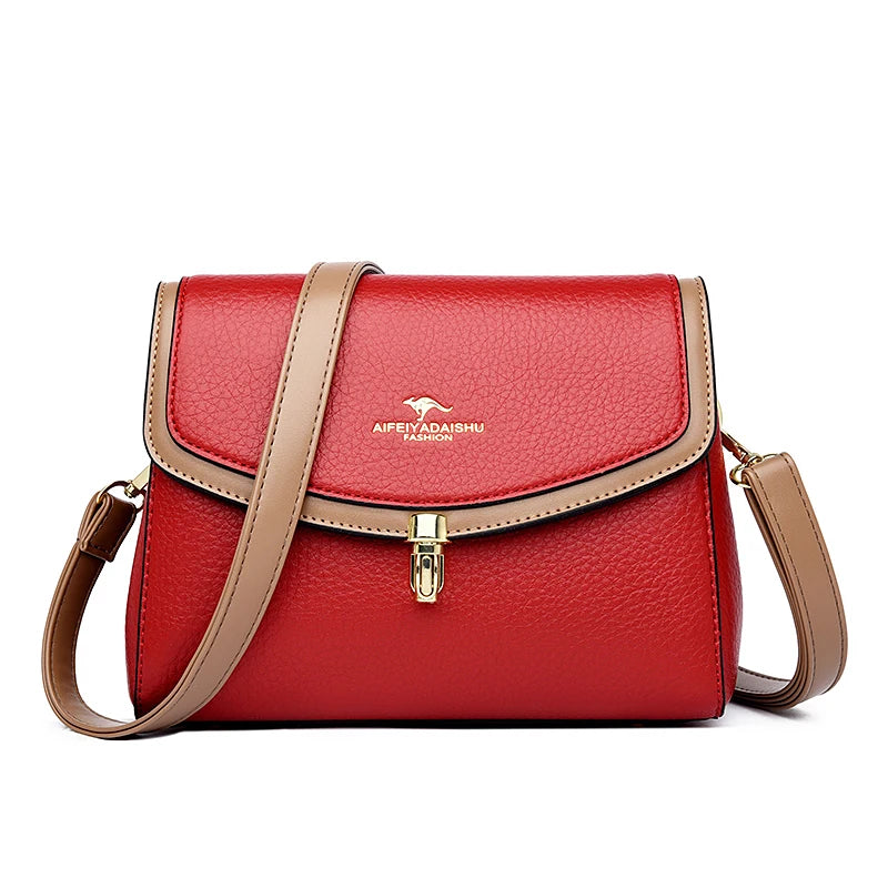 High Quality PU Leather 2 Strap Shoulder Bag