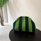 Simple Style Striped Clutch Bag, Lightweight Purse
