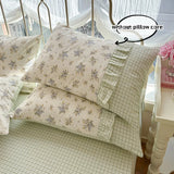 Korean Lace 100% Cotton Duvet Cover Set, 3pcs