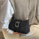 Chic Denim Tote Shoulder Bag for Women, Casual Style