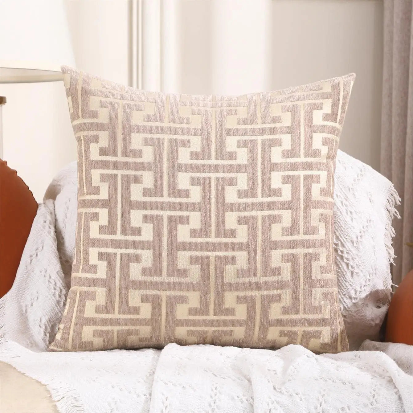 Farmhouse Stripe Throw Pillow Cover 45x45 CM