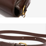 Small Leather Saddle Armpit Bags for Women Summer