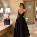 Suninheart Elegant Strapless Midi Party Dress 2023