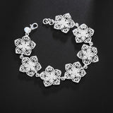 New High Quality 925 Sterling Silver Twisted Rope Bracelet