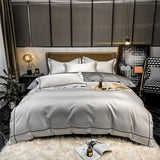 Svetanya Embroidery 100% Egyptian Cotton Bedding Set 4pcs