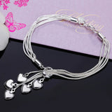 New High Quality 925 Sterling Silver Twisted Rope Bracelet