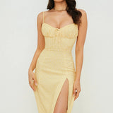 Elegant Floral Bodycon Dress for Summer Vacation