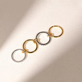 18K Gold Plated Dainty Stacking Ring Set of 3
