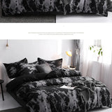 Luxury Black Bedding Comforter Set with Pillow Case